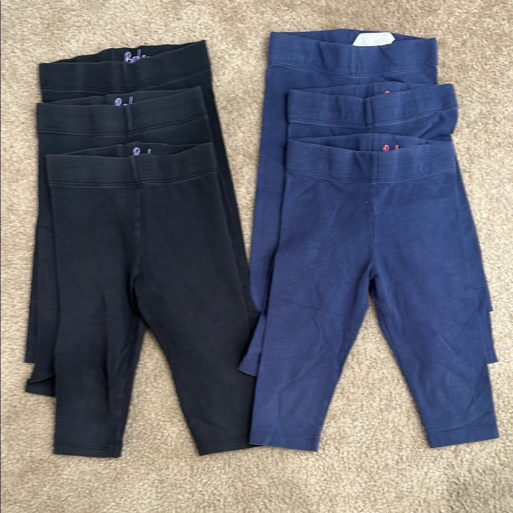 Mini Boden Black and Blue Leggings - Lot 6 pairs